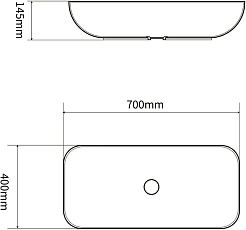 SantiLine Раковина накладная 70 SL-1032 белая – фотография-2